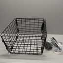 Tricycle Rear Basket Folding Large Capacity Basket Steel Basket for 20 24 26 Inch Tricycles Trike, Black