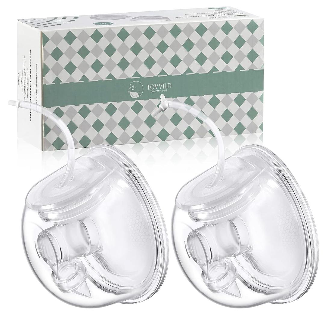 Breast Pump Milk Collection Cup - Compatible with Spectra S1/S2/S9, Not Original Accessories, Replace Breast Pump Kits, 24mm Flange Milk Collector Cup Tubing Parts