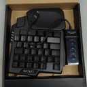 CHONCHOW One Handed Gaming Keyboard, 35 Keys, Rainbow LED, Wired USB, Ergonomic with Wrist Rest, Mini Portable, PS4/PS5/Xbox/PC/Laptop Compatible