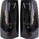 WonVon Tail Lights Compatible with 2003-2006 Chevy Silverado 1500 2500 3500 2007 Classic, C-Type LED Tube Black Smoked Lens Rear Brake Lamps OE Replace GM2800174, GM2801174