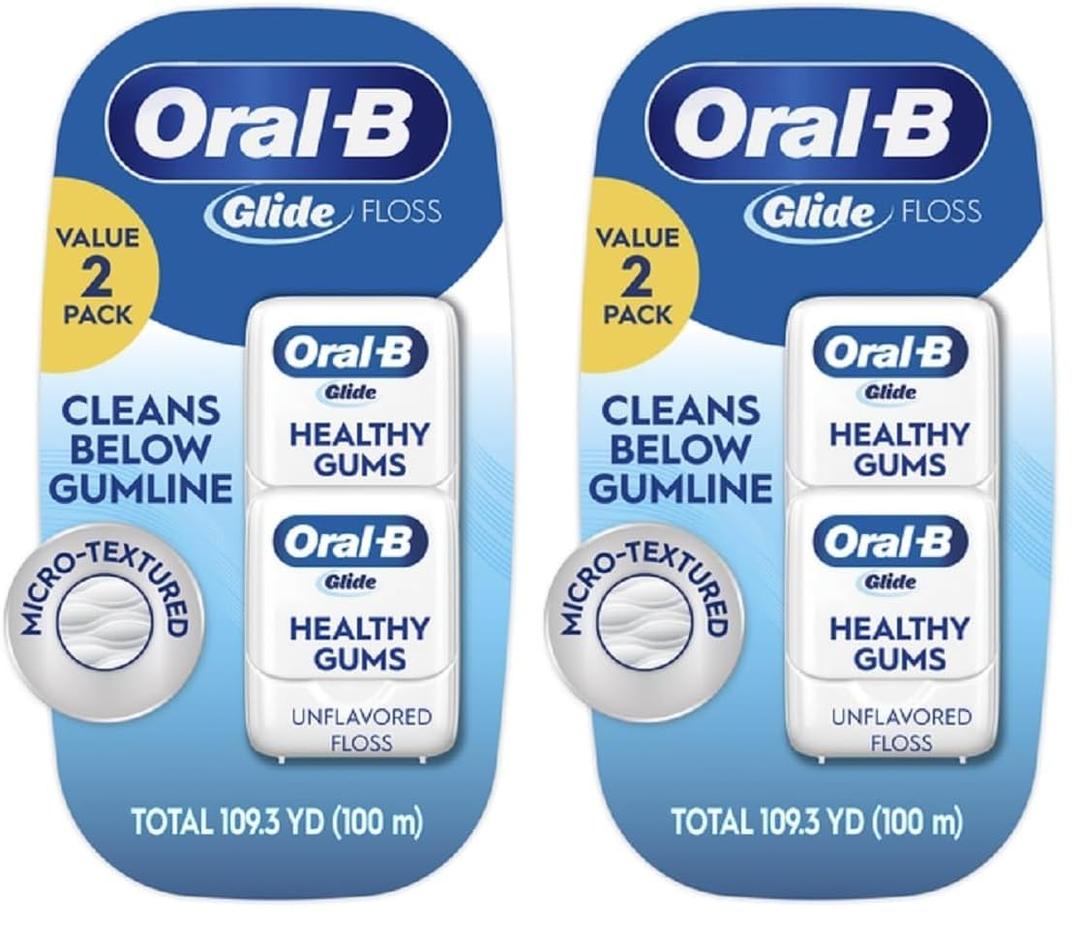 Oral-B Glide Pro-Health Original Floss Twin Pack 100 M, Packaging May Vary (Pack of 2) (164.04 Foot (Pack of 4))