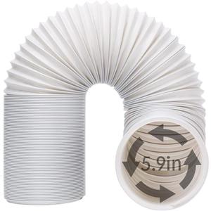 UNAOIWN Portable Air Conditioner Exhaust Hose. AC Vent Hose with 5.9"/15CM Diameter, Anti-Clockwise Thread & Length up to 78.7"