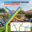 6ft Rainbow Sky Air Puppet Dancer Inflatable Waving Tube Man with Lights & Built-in Blower - Wacky Waving Dancing Tube Guy for Business Promotion Stand Out Christmas Advertising