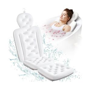 Full Body Bath Pillow for Bathtub, Thick Bathtub Cushion, Luxury Tub Pillow for Bath for Headrest Neck and Back Support White 51" x 16"