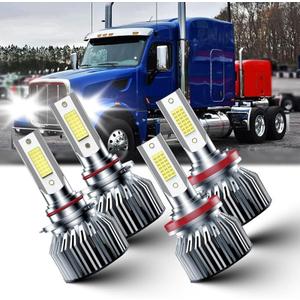 Fit For Peterbilt 567 2015-2019 Driving Light Bulbs Combo, 500% Enhanced Visibility With 12000RPM Turbo Fan, Direct Installation, 4-Pack Lighting Bundle