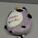 CAIYUEGG Raccoon Plush Toy 10 Inch Cute Birthday Stuffed Animal Soft Raccoon Plushies Pillow Wear Unicorn Birthday Hat Kawaii Cartoon Doll Gifts for Kid Toddlers Home Room Decoration