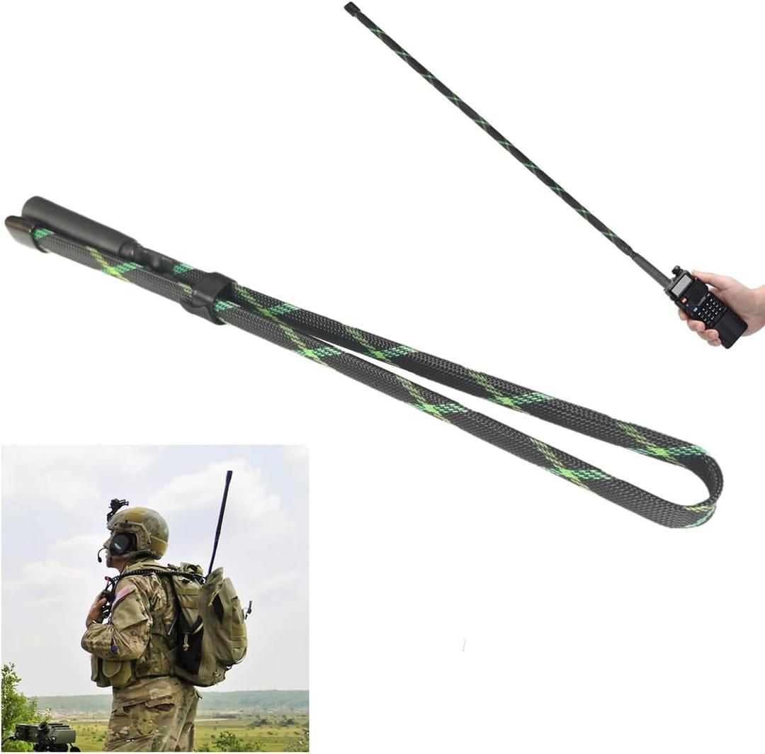 2 x Foldable walkie-Talkie Antenna VHF/UHF Dual-Band SMA Female Flexible Hand-held Amateur Radio Antenna Compatible with Kenwood Compatible with Baofeng UV-5R Radio (Camouflage*2, 30.7 inches |78 cm)