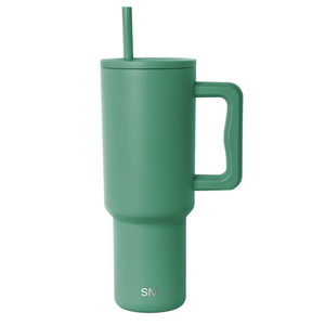 Simple Modern 40 oz Trek Tumbler with Handle and Lid | Cup Holder Friendly Insulated Stainless Steel Travel Mug | Kelly Green