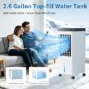 Lerat Portable Air Conditioners for Room, Swamp Cooler Portable AC Unit with Large Water Tank, Windowless Evaporative Air Cooler with 3 Speeds, Rapid Cooling Room Air Conditioners for Home & Garage