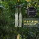 Solar Wind Chimes for Outside, DesGully 6 LED Tubes Color Changing Outdoor Clearance Unique Garden Decor Colorful Patio, Gifts for Her/Him (37" Long)