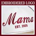 Embroidered Mama EST.2025 Hat for Women (One Size)
