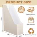 AmazingSpark 5 Pack Magazine File Holder Office Desk Storage Holder Set Vertical Desk Cardboard Organizer for Office Home Classroom Organize Your File Magazines Paperwork Books or Binders (Beige)