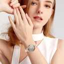 Bling Band Compatible for Garmin Lily 2/Lily 2 Classic/Active, 14mm Diamond Four-clover Stylish Women Strap Replacement for Lily 2 Smartwatch