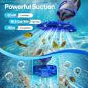 VIVOHOME Handheld Pool Vacuum 1110GPH Suction Cordless Pool Cleaner 40W Powerful Motor Long-Run 60min Battery, Adjustable 9.12FT Pole for Above Ground & In-Ground Pools, Spas - Blue