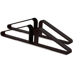 Freestanding Pet Gate Metal Support Feet, Triangle Support Feet Set of 2 for Extra Wide Foldable Pet Gate, Easy to Install, A Pair of Safety Fence Feet for Wooden Dog Gate, Dark Brown