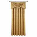 SUBRTEX Light Flitering Curtains 52Wx84L, Room Darkening Vibrant Floral Drapes, 50% Blackout, Semi Sheer Boho Farmhouse Curtains for Living Room, Gold 