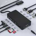 Surface Dock Triple Display(4K HDMI +VGA), Surface Pro Docking Station with 60W Power, Microsoft Surface Dock for Surface Pro 9/8/X/7/6/5/4/3,Surface Book 3/2,Surface Book, Surface Laptop go/5/4/3/2/1