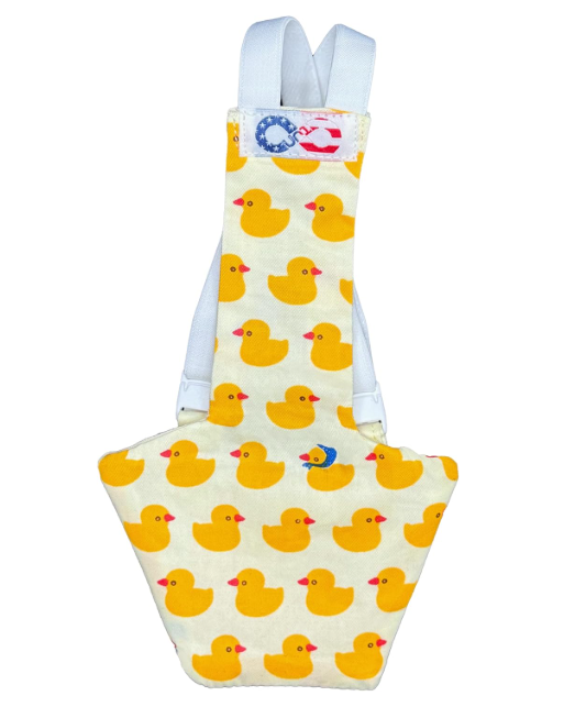 Chicken Diapers Duck Diaper Diaperalls for Hens, Roosters, Ducks, Ducklings - Reusable, Adjustable by Uni Infinity (Yellow Ducks, Duck Small, 1, Count)