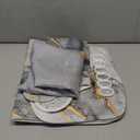 Nkzply 4 Pcs Grey Marble Shower Curtain Set White Modern Abstract Bathroom Sets with Shower Curtain and Rugs Silver Gold Fabric Shower Curtains for Bathroom Decor Accessories Toilet Lid Cover Hooks