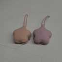 4 Pack Pacifier Holder Case,2pcs Silicone Portable Pacifier Pouch and 2pcs Transparent Nipple Holder Case Container, On-The-GO Pacifier Storage Container Box,BPA Free, Easy to CleanPink+Purple