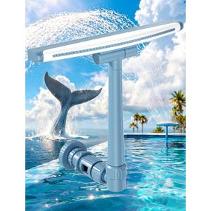 [Patented] POOLHOUR 2026 Upgrade Height Pool Fountain for Above Gound and Inground Pools, Adjustable Pool Sprinkler Fountain, Wide Width Spray Pool Waterfall, Cooling Swimming Pool Accessories