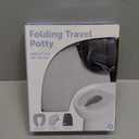 Jool Baby Folding Travel Potty Training Seat for Toddlers, Fits Round & Oval Toilets, Non-Slip Suction Cups, Includes Free Travel Bag (Gray)