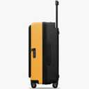 LEVEL8 Adventure Top Opening Luggage Airline Approved with Tsa Lock, 24 Inch Wide Handle Luggage with Spinner Wheels, Top Lid Opening Hardside Expandable Suitcases with Wheels, Yellowblack