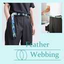 6 Rolls 1.5 inch Feather Nylon Webbing Belt Webbing Straps Purse Straps Backpack Straps Nylon Belt in Thermal Transfer Patterns for Seatbelt, Bags, Backpacks, Handles, Luggage, Slings