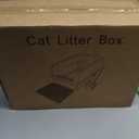 Stainless Steel Cat Litter Box with Lid, 20" L x 14.2" W x11.8 H, Large Cat Litter Box for Multiple Cats with High Sided, No-Leak & Stick, Easy to Clean, Includes Litter Mat & Multi Functional Scoop