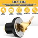 MorningRo 4 Pcs Boat Baitwell Drain Plug Brass Livewell Drain Plug Rubber Snap Lock for Baitwell Livewell Yacht Kayak Marine