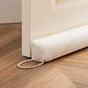 Sunolga 36" Linen Door Draft Stopper Blocks Hot and Cold Air with Removable Washable Cover for Bottom of Door, All-Season Seal for Noise, Wind, Door Sweep for Gaps Up to 3", Home Essentials, Beige