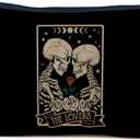 IWXYI Gothic Makeup Bags - Skeleton Skull Makeup Bag Zipper Pouch Travel Toiletry Gifts For Women (the lover)