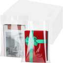 Sinmoe 200 Pack 9"x12" Clear Plastic Gift Bag with Die Cut Handle Plastic Merchandise Retail Shopping Bags Small Business Boutique for Shopping, Clothing and Trade Show