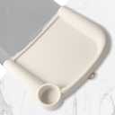 Silicone Baby Dining Tray Compatible with Ingle-sina Fast Table Chair for Home & Restaurant Use, Portable Clip-On Feeding Tray for Hook-On High Chairs, Dishwasher Safe & BPA Free - White