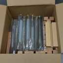 Vinsot 24 Pack 4x6 Inch Gold Acrylic Sign with Base T Shape Sign Holder Vertical Blank Stands Desktop Display Plastic Menu Frame Double Sided Stand for Wedding Restaurant Party Decor