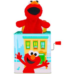 Kids Preferred Sesame Street Jack in the Box - Elmo Plush Toy for Toddlers 1-3, Developmental Toy