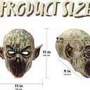 Spooktacular Creations Scary Halloween Zombie Mask, Full Head Horror Alien Ghost Devil Face Mask, Creepy Latex Monster Cap Masks for Adult Cosplay Halloween Costume Accessory, Party Dress Up