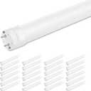 24 Pack T8 LED Bulbs 4FT, 6000K Daylight White, 40W Equivalent, Ballast Bypass, Dual Ended Type B Light Tube, LED Fluorescent Tube Replacement T8 T12, Non-dimmable