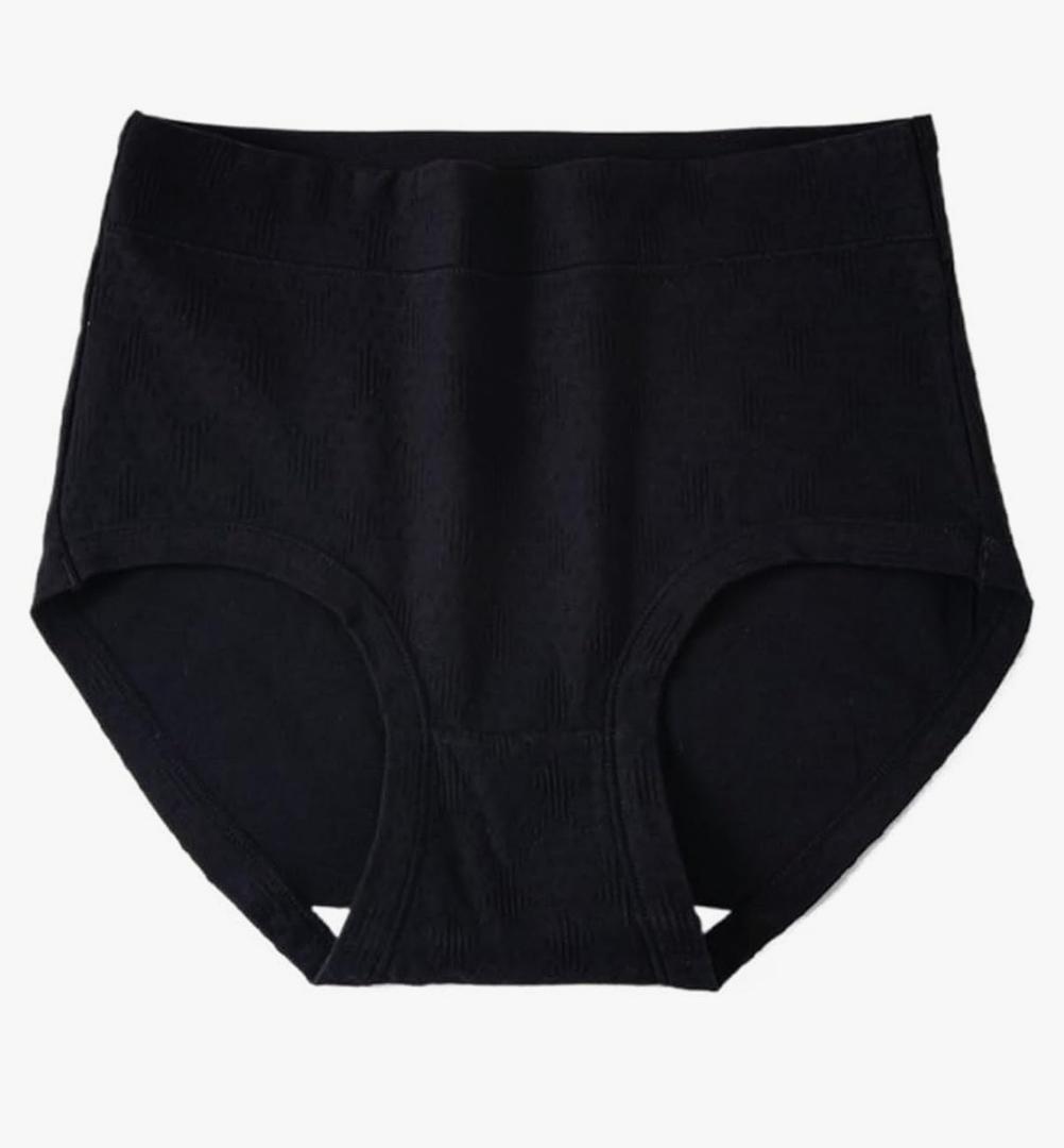 Women's Cotton Underwear High Waist Stretch Briefs Soft Breathable Panties Middle Aged Ladies Plus Size Underpants 5 pack, XL