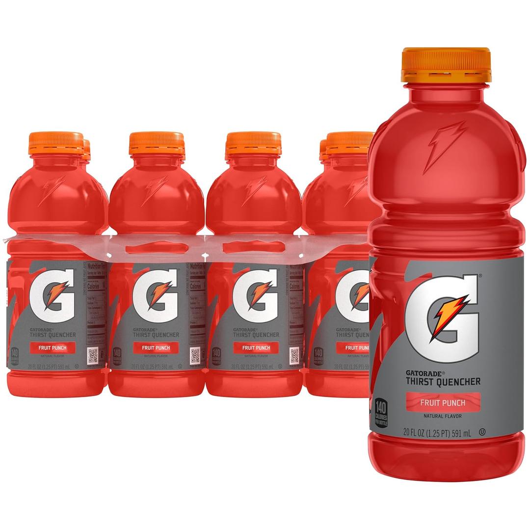 Gatorade Thirst Quencher, Fruit Punch, 20 Fl Oz (Pack of 8) (EXP 01/06/27)