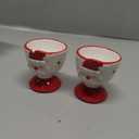 2-Piece Ceramic Egg Cup,Christmas Egg Cup Set, Suitable For Storing And Consuming Eggs, Home Breakfast Decoration,Ceramic Holiday Decorative Cups