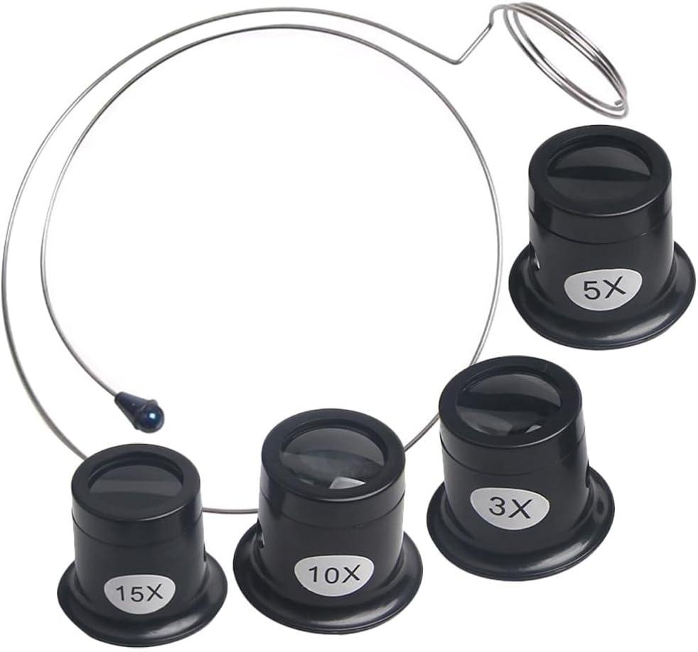 Jewelers Portable Monocular Magnifier Magnifying Glass Eye Loop Magnifier Lens Watch Jewelry Experimental Repair Tool for Textile Optical Circuit Coins