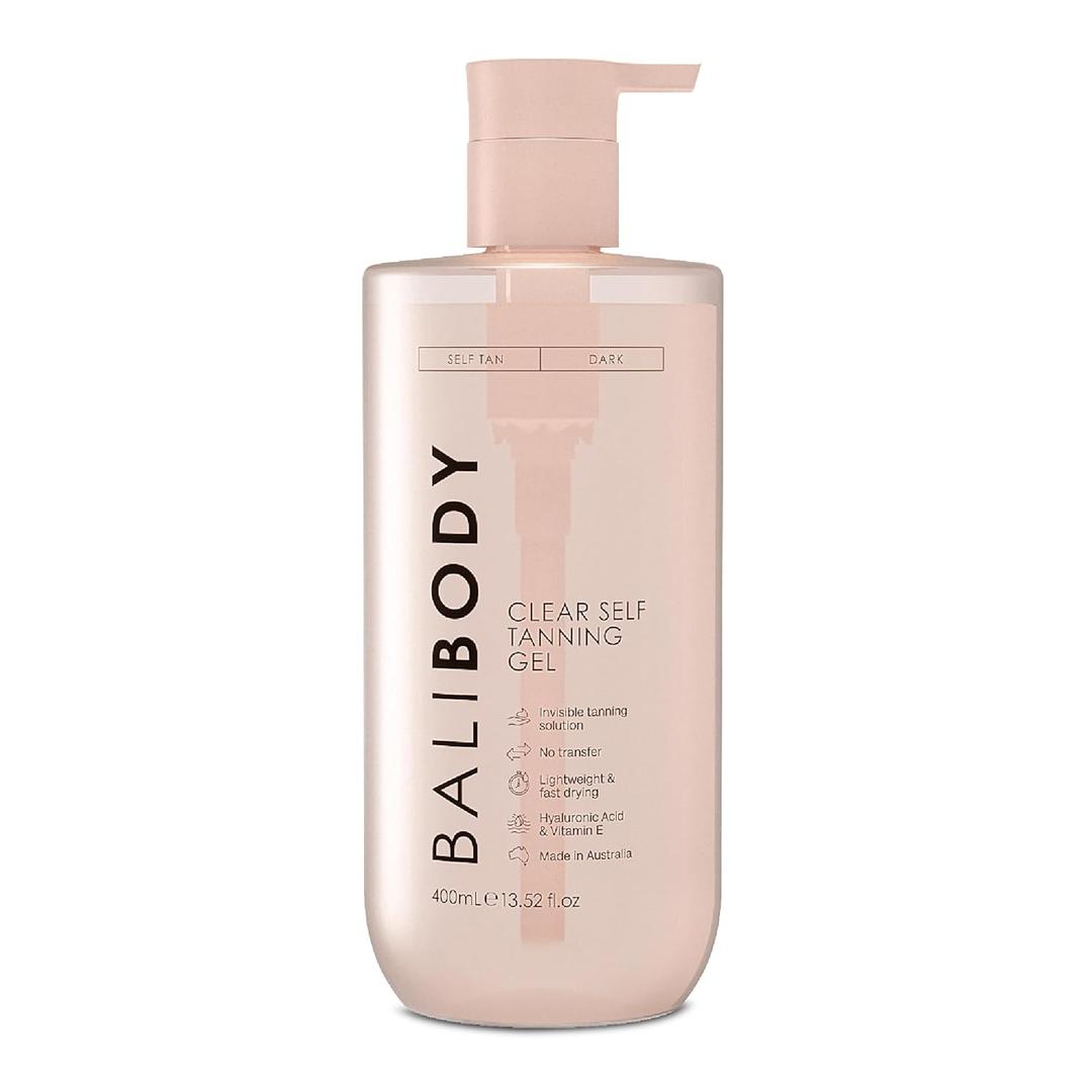 Bali Body Clear Self Tanning Gel Intensive, Streak-Free Glow | Hydrating with Hyaluronic Acid, Aloe Vera & Vitamin E Glow Your Own Way Tanning Gel, Fast-Drying, Transfer-Resistant, 400ml