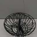 Fruit Stand Vegetables Basket Counter Top Fruit Basket Bowl Storage for Kitchen Home Metal Cast Iron (2 Tier-Black)
