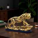 XINDAM Bronze Large Tiger Statue Resin Frgurines Decorative Home & Office Figurines Home Office Display Craft Living Room Decor Ornaments for Tabletop, Measures 17.6 inches long, 5.9 inches wide, and 10.3 inches tall
