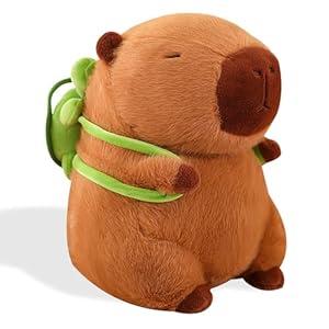 Acgtrick Cute Capybara Plush Kawaii Capybara Stuffed Animal with Turtle Backpack Capybara Plush Toy Capybara Doll Pillow Valentines Birthday Gift for Kids Boys Girls Adult 12 inch
