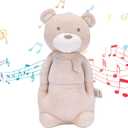 COTTONEBEBE Baby Toys, Stuffed Animal Toy with Lullaby Music for Infant Babies 0 3 6 12 to 36 Months Boy & Girl,Ideal Gift for Newborn (Mr.Bear, Cotton)