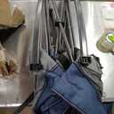 Oversized Rocking Camping Chair, Fully Padded Camp Chairs for Adults with Side Pocket and Cup Holder, Heavy-Duty 400lbs Capacity, Blue & Gray (X-Large/1 PACK)