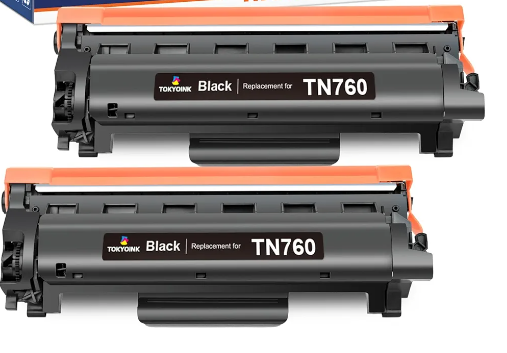 TN760 Two Pack  Toner Cartridge Compatible Replacement for Brother TN760 TN-760 TN730 TN-730 for MFC-L2690DW MFC-L2710DW MFC-L2750DW HL-L2370DW HL-L2395DW DCP-L2550DW HL-L2350DW Printer Toner Cartridges
