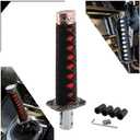 RYANSTAR Katana Shift Knob Samurai Sword Gear Shifter with 4 Adapters Universal Fit Compatible with Manual Cars Most Automatic Cars with 4 Adapters Black+Red